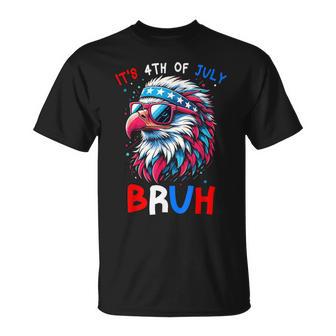 Bruh It's 4Th Of July Boys Kids Fourth Of July Bald Eagle T-Shirt - Thegiftio UK