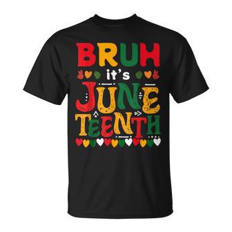 Bruh It's Junenth 1865 Celebrating African Kids T-Shirt - Thegiftio UK