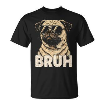 Bruh Pug Youth Boys Graphic N Meme Cute Pugs Dog T-Shirt - Thegiftio