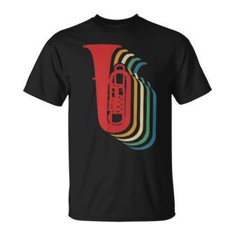 Bunte Tuba Retro Tuba T-Shirt - Seseable
