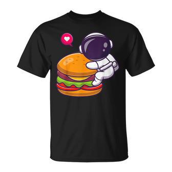 Cadeau Gastronomique Astronaute Amateur De Hamburger Pour Homme Enfant T-Shirt - Cadeauxyz