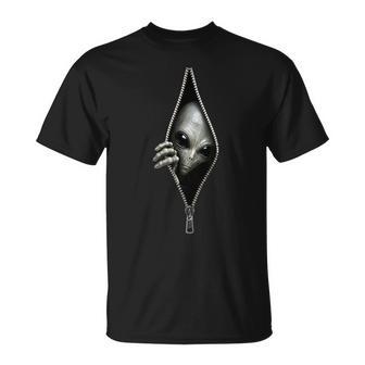 Cadeau Original 3D Alien Extraterrestre Ovni Trompe Œil Ufo T-Shirt - Cadeauxyz