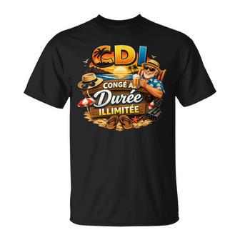 Cadeau Retraité Homme Humour Original Congé Durée Ilimitée T-Shirt - Cadeauxyz