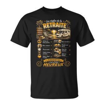 Cadeau Retraité Homme Original Les Règles De La Retraite T-Shirt - Cadeauxyz