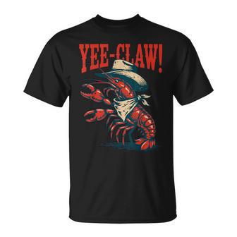 Cajun Seafood Festival Cowboy Crawfish Meme Yee Claw T-Shirt - Monsterry