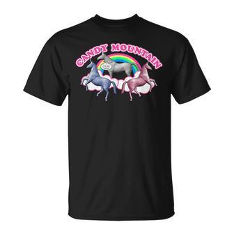 Candy Mountain Charlie Unicorn Sarcasm Meme T-Shirt - Thegiftio
