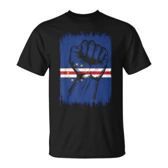Cape Verde Flag Cabo Verde Cape Verdean Roots T-Shirt - Thegiftio UK