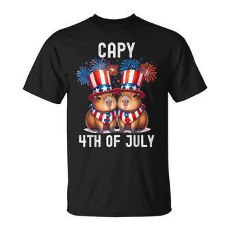 Capy 4Th Of July Capybara Patriotic American Flag Kids T-Shirt - Thegiftio UK