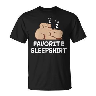 Capybara Capybaras Camisón De Pijama Para Dormir Cuello Camiseta unisex - Regaloses