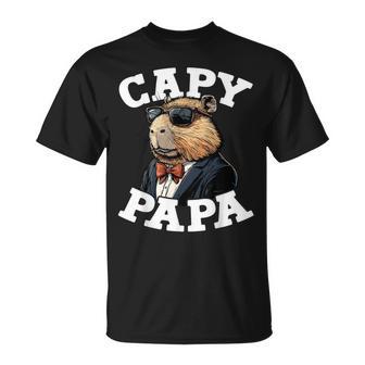 Capypapaatertag Bester Papa Capybara T-Shirt - Seseable
