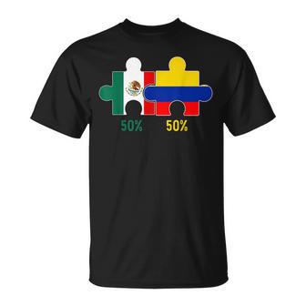 Carte Du Mexique Demi Drapeau Colombie Mexique Colombie T-Shirt - Cadeauxyz