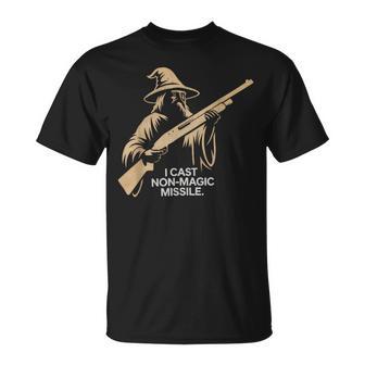 I Cast Non-Magic Missile Wizard Parody Meme T-Shirt - Thegiftio UK