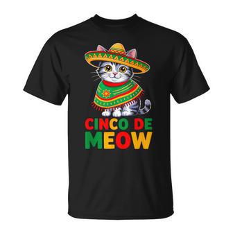 Cat Cinco De Mayo Party Mexican Boys Girls Cinco De Meow T-Shirt - Thegiftio