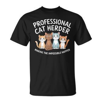 Cat Herding Champion Professional Cat Herder T-Shirt - Thegiftio UK