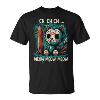 Cat Movie Horror Ch Ch Ch Meow Meow Meow T-Shirt - Thegiftio UK