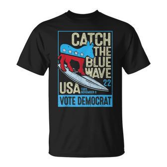 Catch The Blue Waveurfing Democrat Donkey Midterm Election Tシャツ - Kawaiitshirt