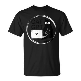 Catgpt Cat Lovers Cute Cat Tech Ingenieros De Gatos Nerds Ai Humor Camiseta unisex - Regaloses