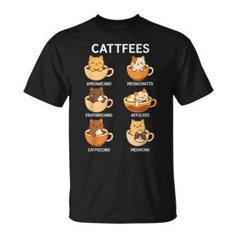 Cattfees Cute Cats Coffee Lovers Women T-Shirt - Thegiftio UK