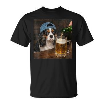 Cavalier King Charlespaniel Bere Birra Divertente Cane Meme Maglietta - Novitaregali