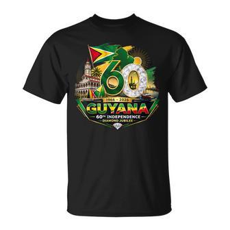 Celebrating 60 Years Of Independence Guyana Diamond Jubilee T-Shirt - Thegiftio UK