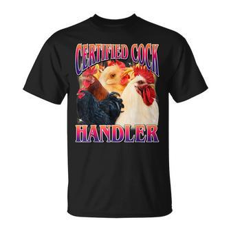 Certified Cock Handler Offensive Adult Humor Bootleg T-Shirt - Thegiftio UK