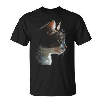 Chat Animal Illustration Graphique Chat T-Shirt - Cadeauxyz