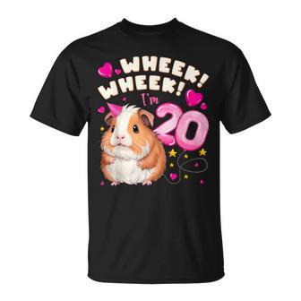 Chica 20 Cumpleaños 20 Años Cobaya Y Gran Número 20 Camiseta unisex - Regaloses