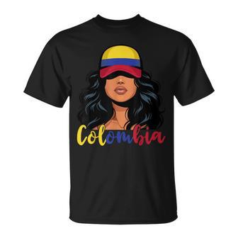 Chica Colombiana Bandera Colombia Orgullosa Colombiana Camiseta unisex - Regaloses