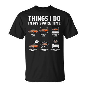 Choses Que Je Fais Dans Mon Temps Libre Drôle Amateur Deoiture Amoureux Deoitures T-Shirt - Cadeauxyz