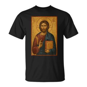 Christian Orthodox Jesus Christ Icon T-Shirt - Thegiftio UK
