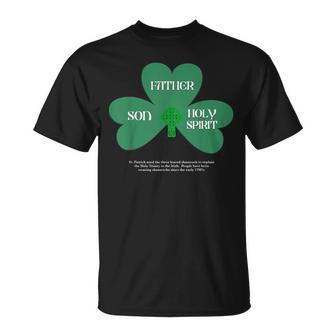 Christian St Patrick's Day Religious Trinity Clover Leaf God T-Shirt - Thegiftio UK