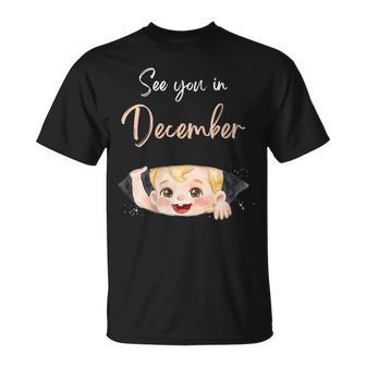 Citation De L'annonce De Grossesse De Bébé De Décembre Pour Maman T-Shirt - Cadeauxyz