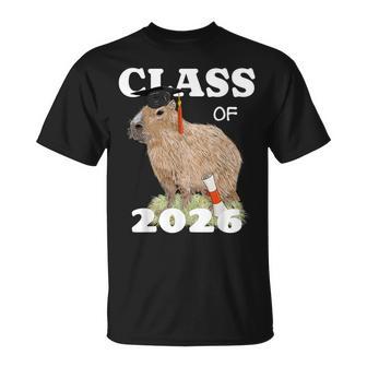 Class Of 2026 Graduation Capybara Animal Senior Graduate T-Shirt - Thegiftio