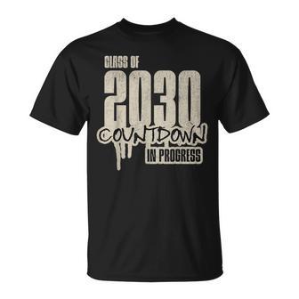 Class Of 2030 Countdown Graduate Student Grad Matching T-Shirt | Mazezy