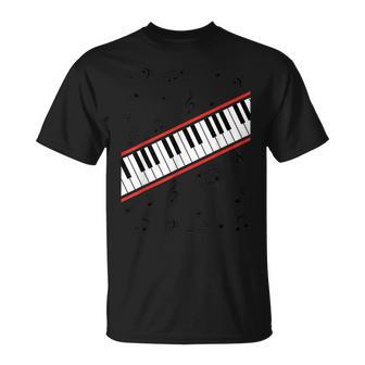 Classical Piano Keyboard Diagonal Keys For Piano Lovers T-Shirt - Monsterry