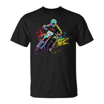 Colorato Motocross Pilota Ragazzou Motocross Maglietta - Novitaregali