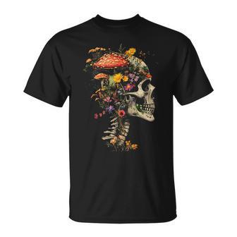 Colorful Skeleton Flower Botanical T-Shirt - Thegiftio UK
