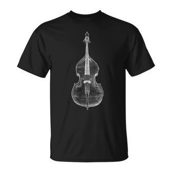 Contrabajo Instrumento Musical Motivo Arte Contrabajo Camiseta unisex - Regaloses