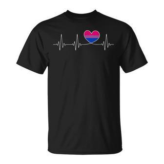 Corazón De Bandera Bisexual Para El Orgullo Bi Y El Orgullo Bisexual Camiseta unisex - Regaloses