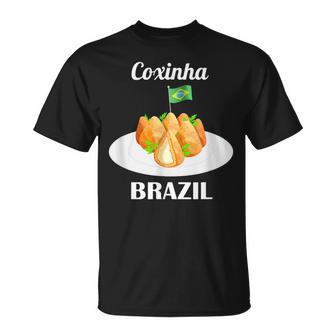 Coxinha 伝統的なブラジル料理 ブラジル国旗 Tシャツ - Kawaiitshirt