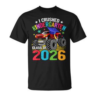 I Crushed Kindergarten Monster Truck Class Of 2026 Graduate T-Shirt - Thegiftio UK