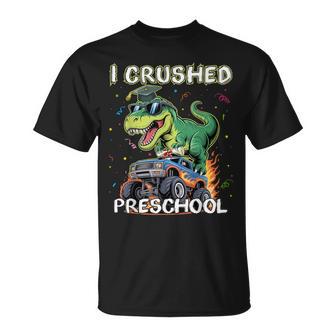 I Crushed Preschool Graduation Monster Truck Preschool Grad T-Shirt - Thegiftio