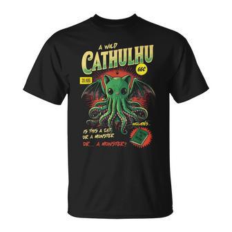 Cthulhu Un Gatoalvaje Cathulhu O Monstruo Horror Cósmico Camiseta unisex - Regaloses