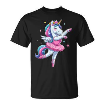 Cute Ballerina Unicorn Ballet Dance Girl T-Shirt - Monsterry