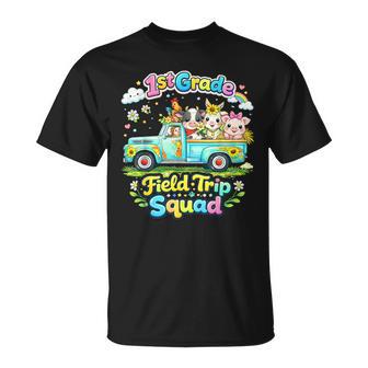 Cute Farm Trip Field Trip Squad Farm Animals Visit 1St Grade T-Shirt | Mazezy