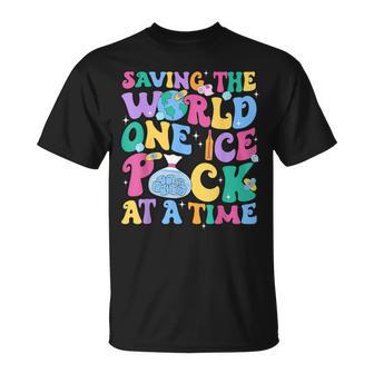 Cute Nurse Week Saving The World One Ice Pack At Time School T-Shirt - Monsterry