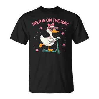 Cute Scooter Goose School Nurse Help Is On The Way T-Shirt - Thegiftio UK