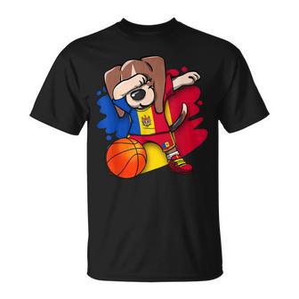Dabbing Beagle Dog Moldova Jersey Moldova Baloncesto Amantes Camiseta unisex - Regaloses