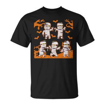 Dabbing Dancing Mummy ハロウィン ダブ ダンス ポーズ ミイラ 長袖tシャツ Tシャツ - Kawaiitshirt