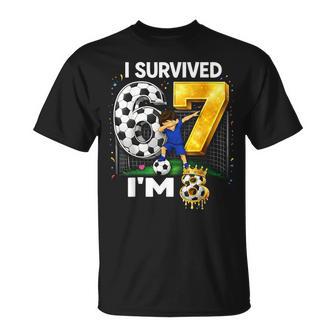 Dabbing I Survived 6 7 Soccer I'm 8 For Boys Kids T-Shirt - Thegiftio UK